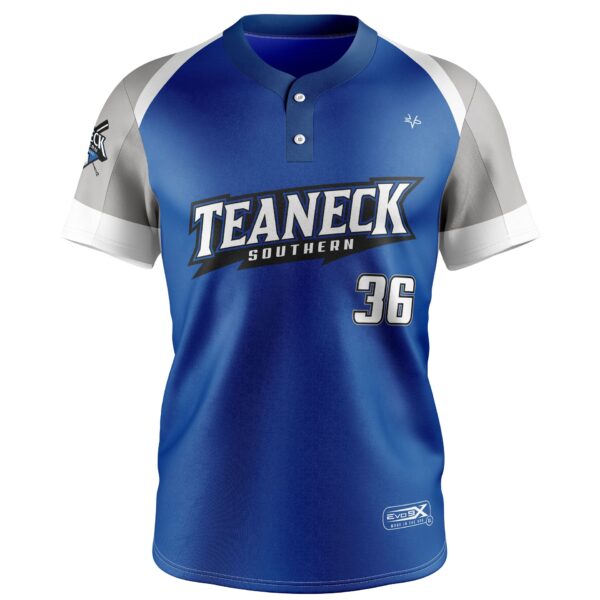 Baseball 2 Button Jersey Sublimated front