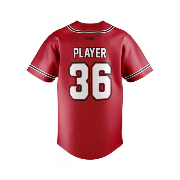 Baseball Full Button Jersey Tackle Twill back