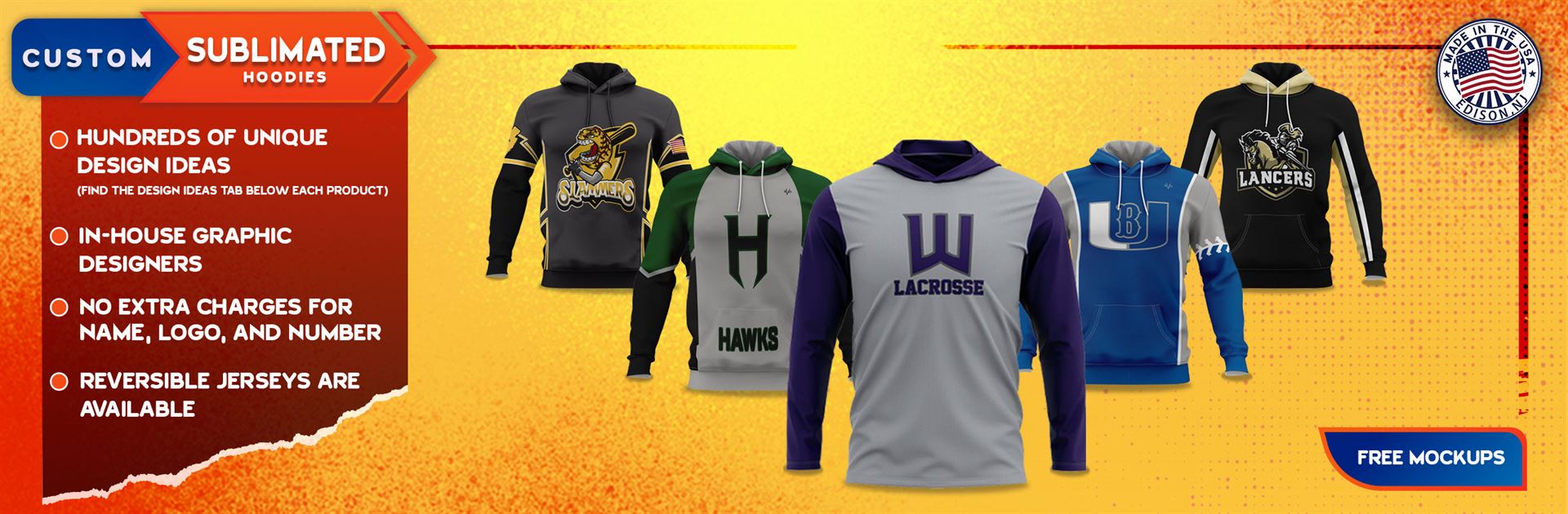 Custom Sublimated Hoodies