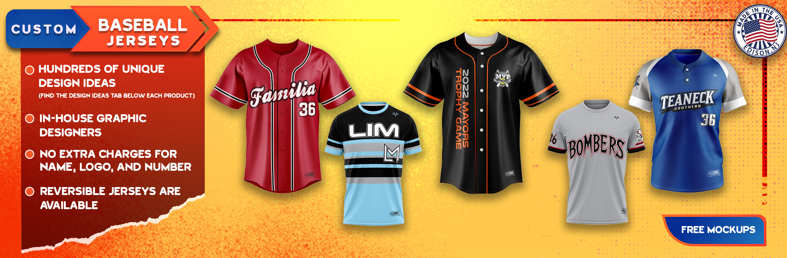 Custom sublimated best sale baseball jerseys