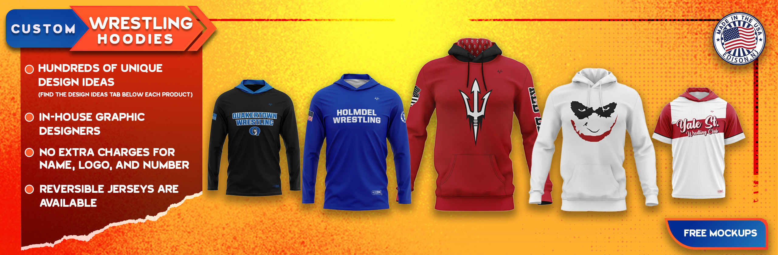 wrestling banner hoodies