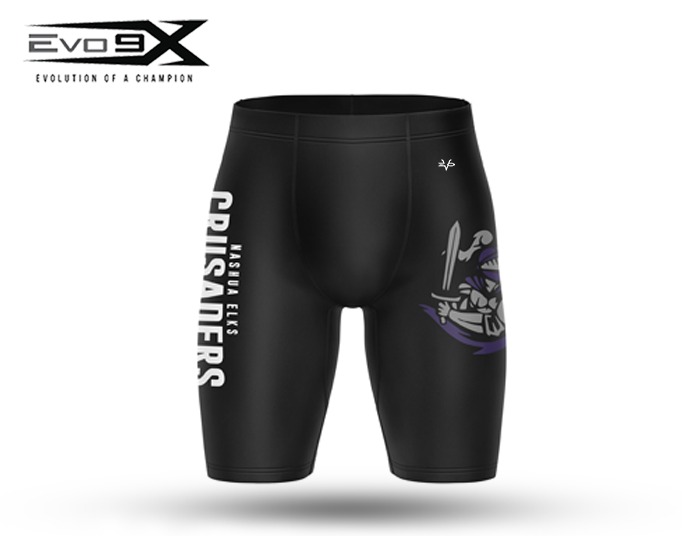 football compression shorts Logo