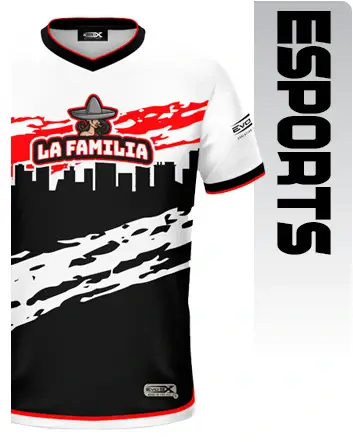 EVO9X full-dye custom sublimated esports uniforms are built to endure tough seasons and competitive games across the USA.