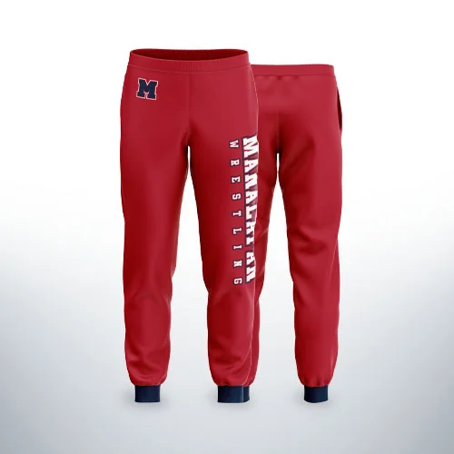Full-Dye Custom Sublimated Wrestling Sweatpants in the USA by EVO9X Comfortable, Durable & Lightweight Team Apparel