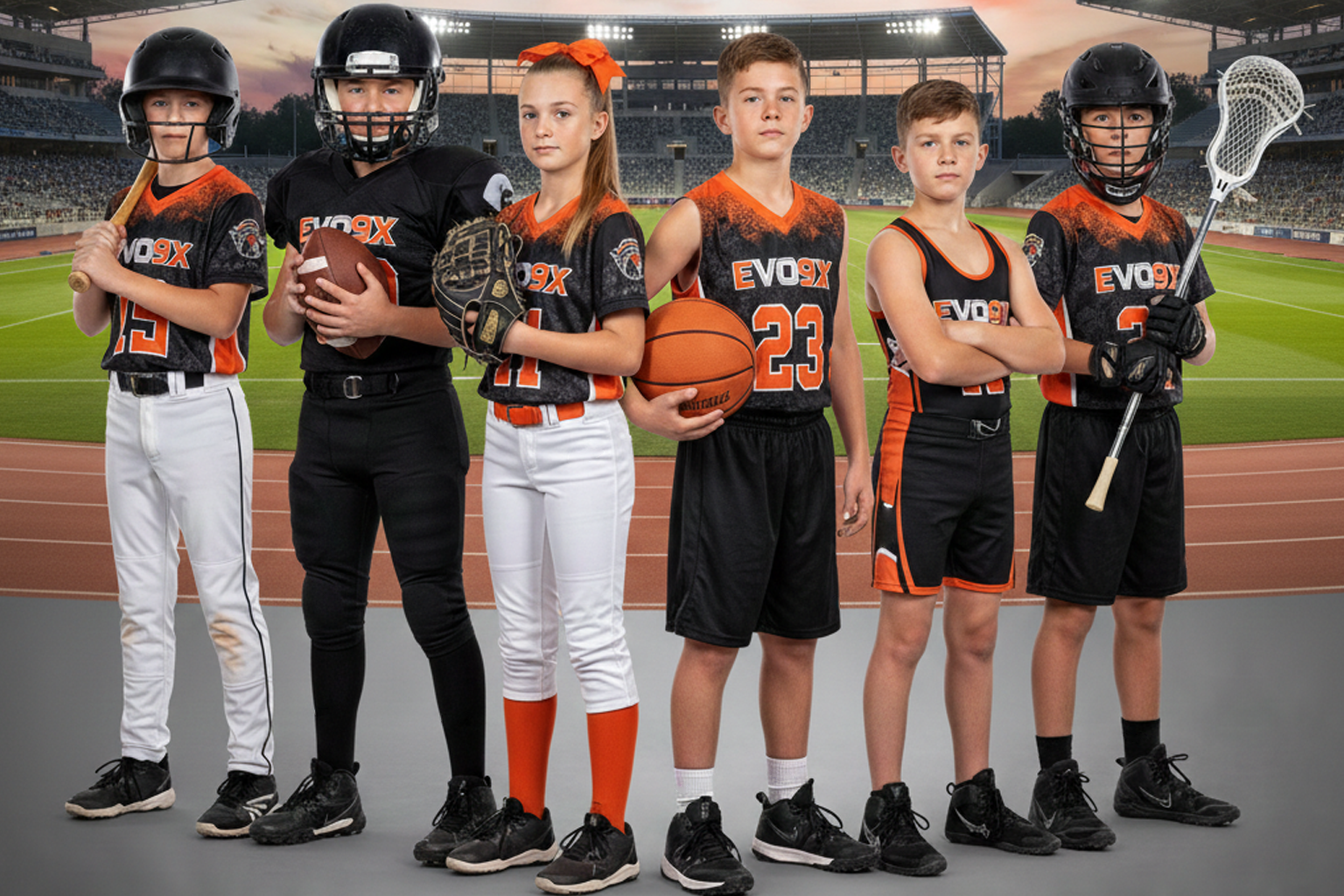 custom sports uniforms USA, Evo9x